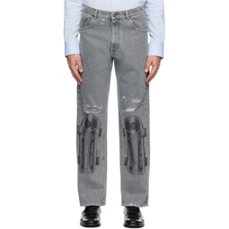 Gray Slam Jam Edition Jeans 241207M186000