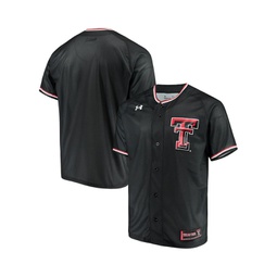 Mens Black Texas Tech Red Raiders Performance Replica Baseball Jersey