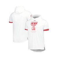 Mens White Texas Tech Red Raiders On-Court Raglan Hoodie T-shirt