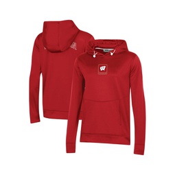 Womens Red Wisconsin Badgers 2023 Sideline Performance Pullover Hoodie