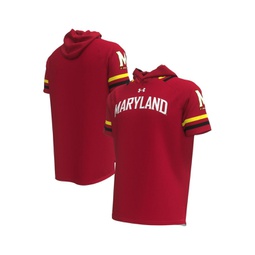 Mens Red Maryland Terrapins Shooter Raglan Hoodie T-shirt
