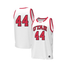 Mens #44 White Utah Utes Replica Basketball Jersey