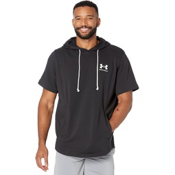 Mens Under Armour Rival Terry Left Chest Short Sleeve Hoodie