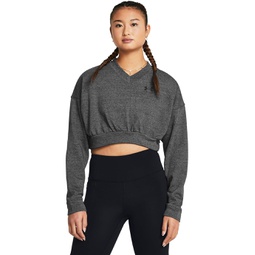 Womens Under Armour Rival Terry Oversized Cropped Crew