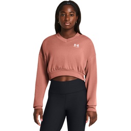 Womens Under Armour Rival Terry Oversized Cropped Crew