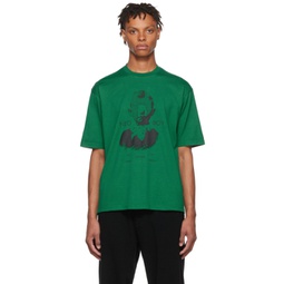 Green & Brown Cotton T-Shirt 221822M213009
