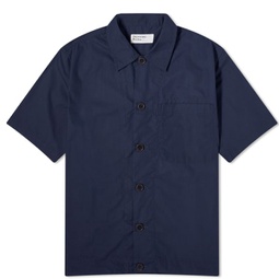 Universal Works Recycled Poly Short Sleeve Shirt Navy
