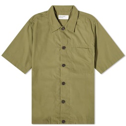 Universal Works Recycled Poly Short Sleeve Shirt Olive