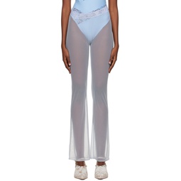 SSENSE Exclusive Blue Sheer Trousers 222981F087010