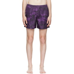 Purple Camo Swim Shorts 222476M208002