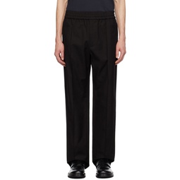 Black Pinched Seam Trousers 241476M191001