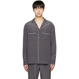 Gray Ministud Printed Pyjama Shirt 222476M192007