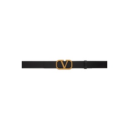 Black VLogo Signature Belt 241807M131009