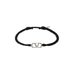 Black VLogo Bracelet 241807M142006