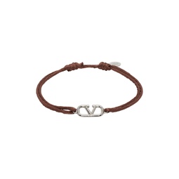 Brown VLogo Bracelet 241807M142029