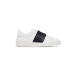 White   Navy Open Sneakers 241807M237016