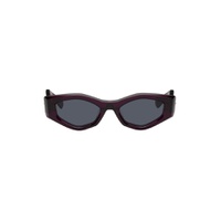 Purple III Irregular Frame Sunglasses 231807M134011