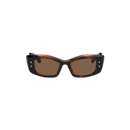 Tortoiseshell IV Rectangular Frame Sunglasses 231807M134015