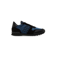 Blue   Black Rockstud Sneakers 222807M237022