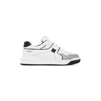 White   Black One Stud Sneakers 222807M237053