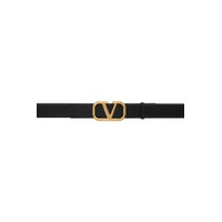 Black VLogo Signature Belt 241807M131022