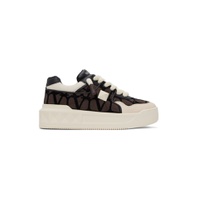 Brown   Off White One Stud XL Sneakers 241807M237038