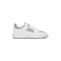 White   Gray Freedots Sneakers 241807M237047