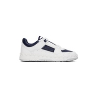 White   Navy Freedots Sneakers 241807M237048