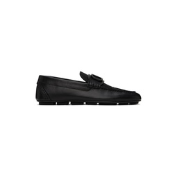 Black VLogo Signature Driving Loafers 241807M231013