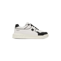 White   Black One Stud Sneakers 231807M237011