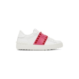 White   Pink Untitled Open Sneakers 221807F128018
