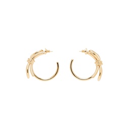 Gold Bow Scoobies Earrings 241807F024001