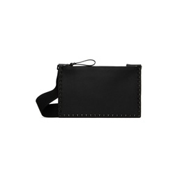 Black Flat Crossbody Bag 241807M170017