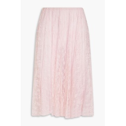 Gathered corded lace skirt
