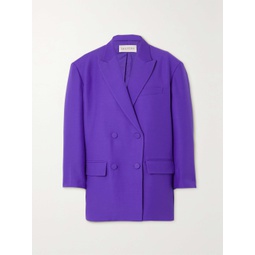 VALENTINO GARAVANI Oversized double-breasted wool and silk-blend crepe blazer