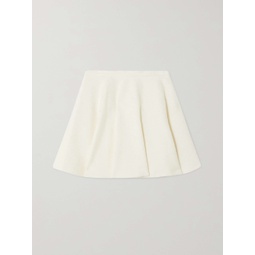 VALENTINO GARAVANI Pleated brushed wool-blend mini skirt
