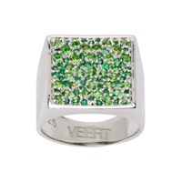 Green   White Gold The Multi Square Signet Ring 232999M147004