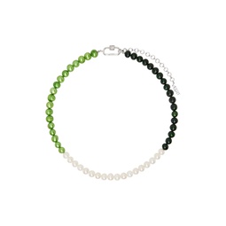 Multicolor The Chunk Multi Green Freshwater Pearl Necklace 241999M145016