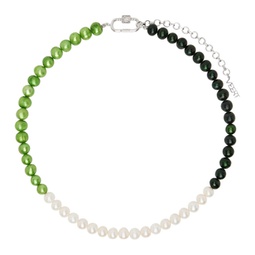 Multicolor The Chunk Multi Green Freshwater Pearl Necklace 241999M145016