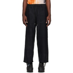 Black Fringe Trousers 231964M191001