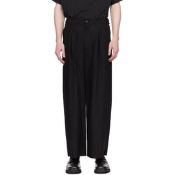 Black Easy Trousers 241964M191004