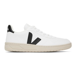 White & Black V-10 Sneakers 241610M237006