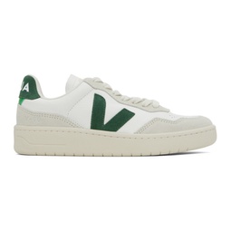 White & Green V-90 Sneakers 241610M237062