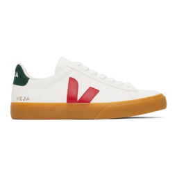 White & Red Campo Leather Sneakers 241610M237104