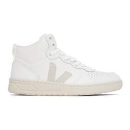 White V-15 Leather Sneakers 241610M236000