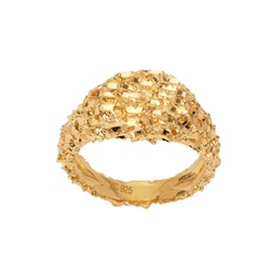 SSENSE Exclusive Gold Pebble Ring 222882F024001