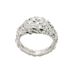 SSENSE Exclusive Silver Pebble Ring 222882F024000