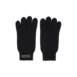 Black Logo Gloves 232404M135000