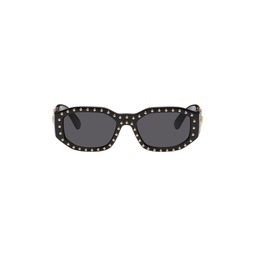 Black Studded Medusa Biggie Sunglasses 241404F005102