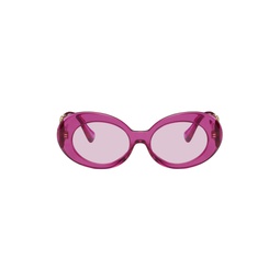 Pink Medusa Biggie Oval Sunglasses 241404F005036